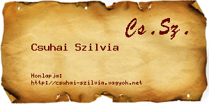 Csuhai Szilvia névjegykártya